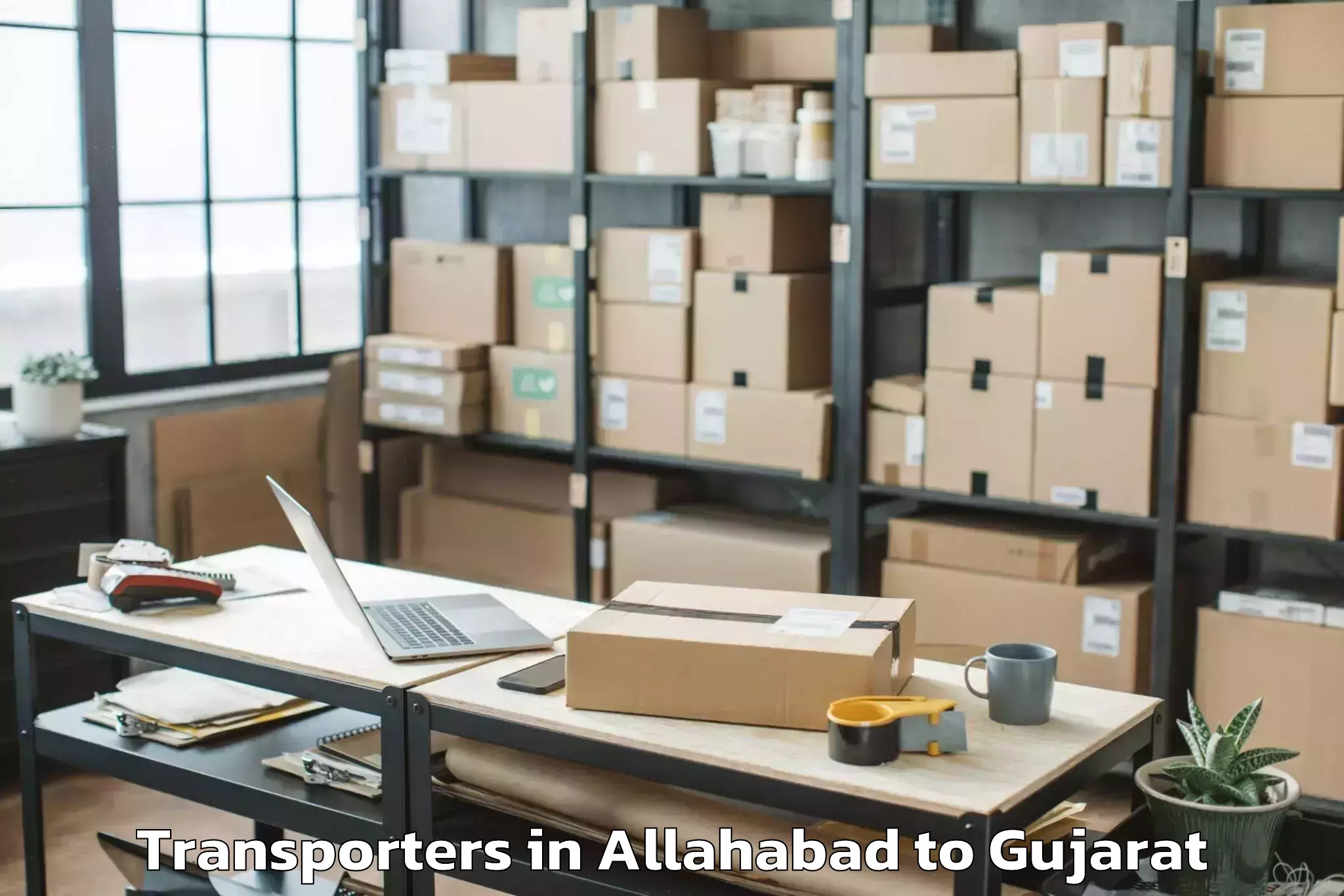 Book Allahabad to Baria Transporters Online